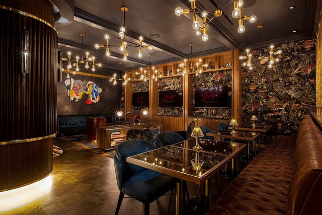 Sultan's Table lounge, glam decor, corporate event, VIP lounge
