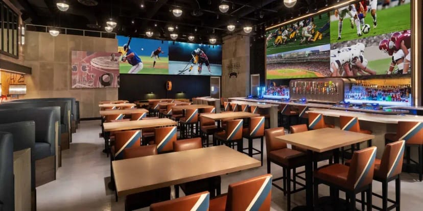 Sports bar event, The Strat, watch party, networking