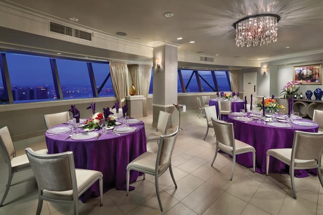 Strat private dining ballroom, upscale event