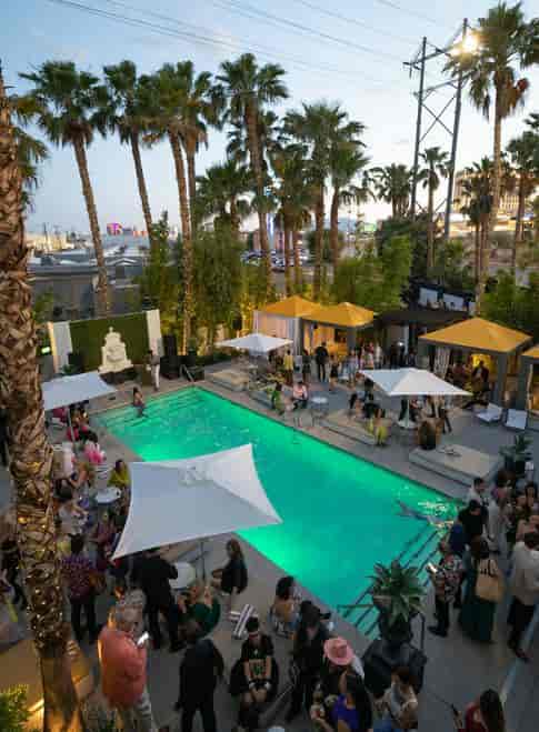 Lexi Las Vegas poolside cocktail reception, networking event