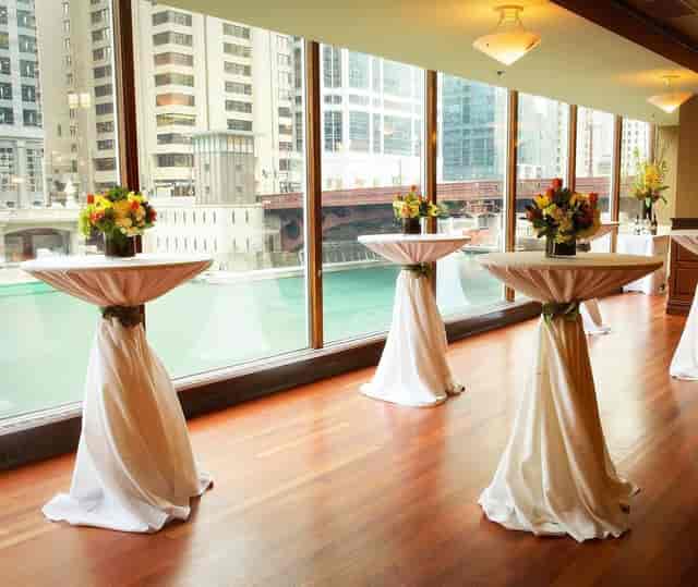 River North cocktail reception, waterfront networking event
