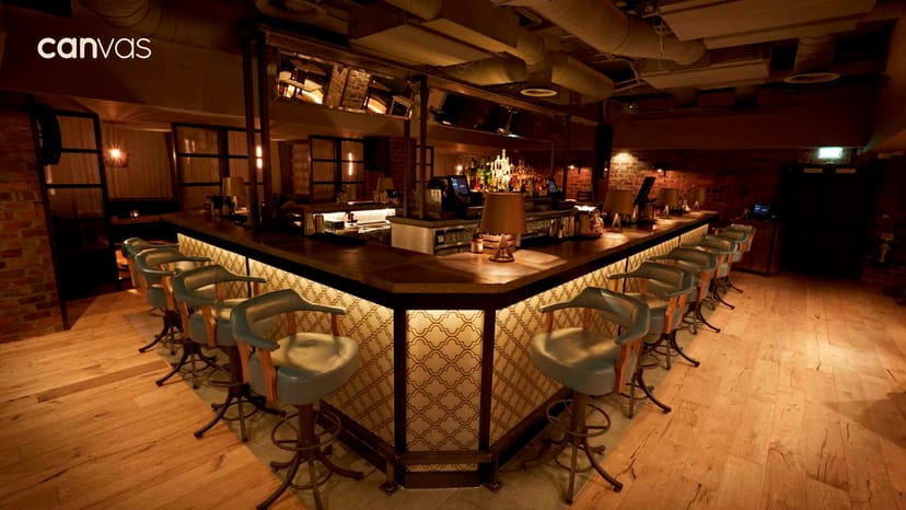 Miami event venue bar rustic brick modern cocktail party