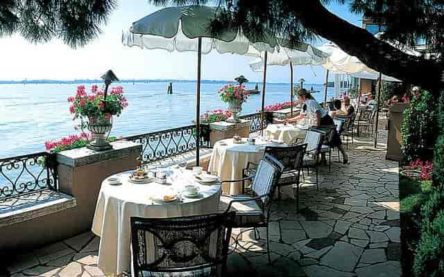 Cipriani waterfront terrace, outdoor dining, private event