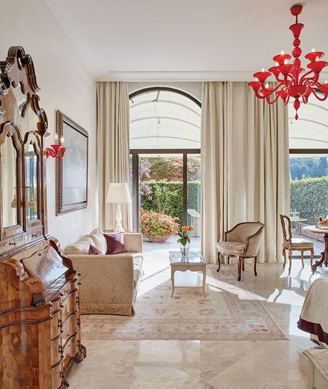 Cipriani Venetian Suite: Elegant meeting room, outdoor access, VIP event.