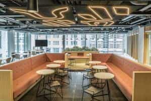 Tim Berners-Lee meeting room in HubHub, modern space for workshops and networking.