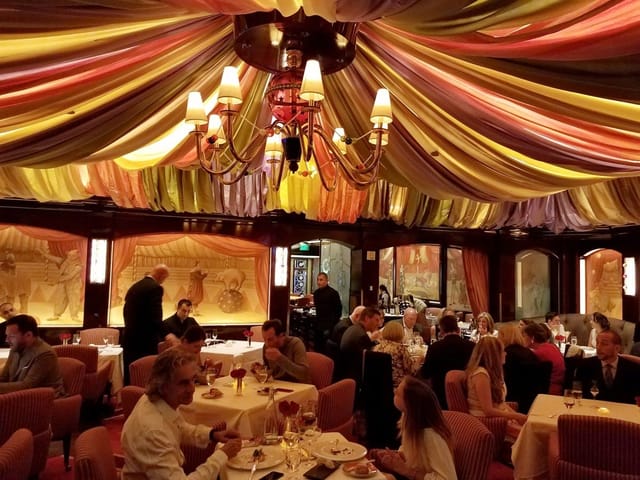 Le Cirque gala dining room, opulent, vibrant, event, reception