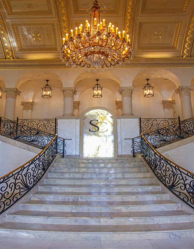 Stirling Club marble staircase, gala entrance