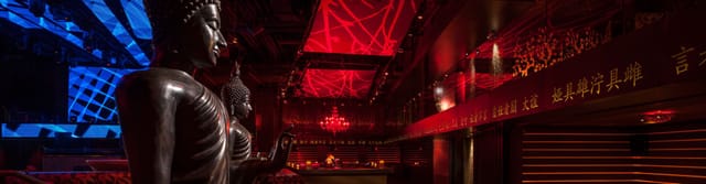TAO Opium Room: Red lit VIP cocktail reception event