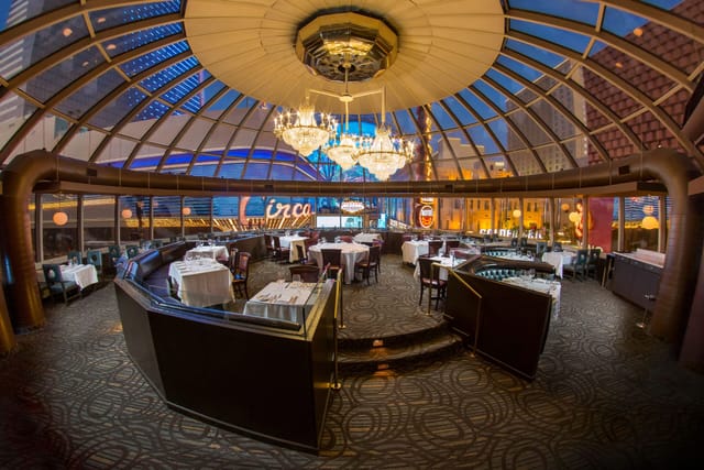 Oscar's Steakhouse private dining, glass dome, event space, reception