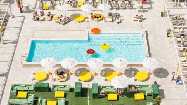 Downtown Grand hotel-casino pool now ...