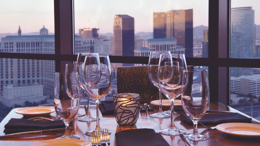 VooDoo Steak Rio, upscale dining, Vegas event, skyline view