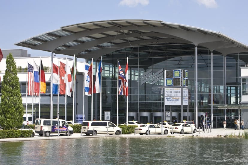 Messe München exhibition hall, modern convention center, trade show, conference