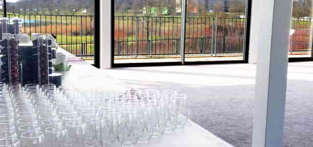 Elegant event setup at DoubleTree Lyon with scenic views and natural light.