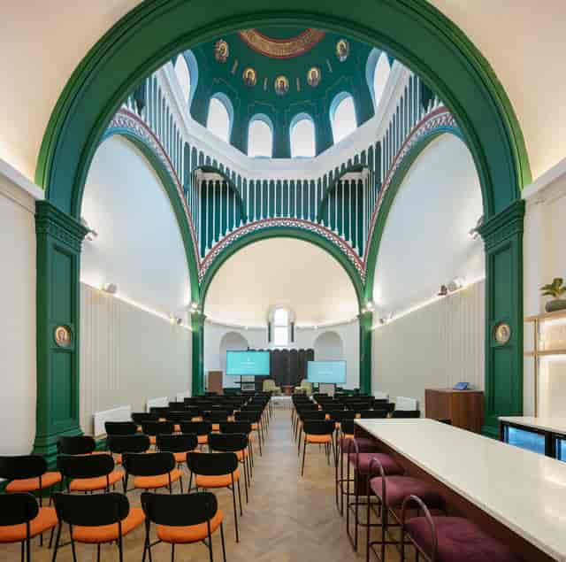 Modern conference venue at The Chapel, Elmtree with high ceilings for boutique events.
