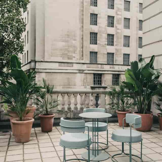 Huckletree rooftop terrace cocktail reception event space