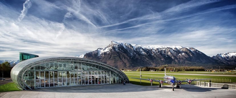 Ikarus Hangar-7 mountain view corporate event launch
