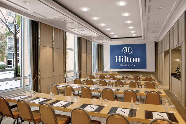 Hilton Munich Park meeting room, U-shape, corporate event.