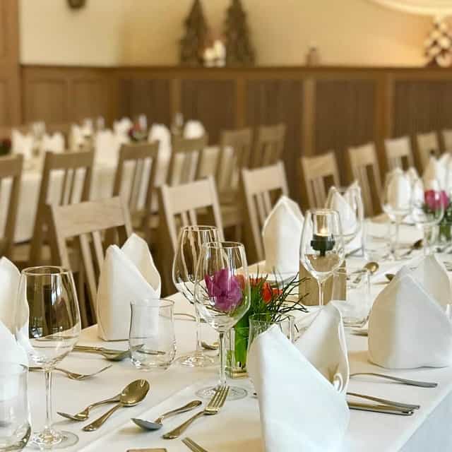 Salettl banquet, elegant floral centerpieces, formal dinner, reception