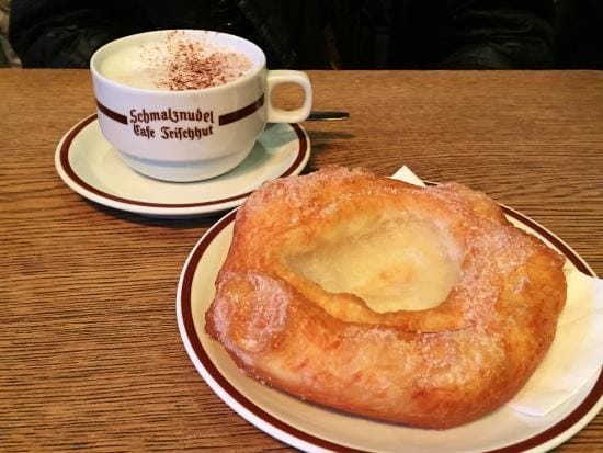 Schmalznudel Cafe cappuccino cinnamon pastry networking event