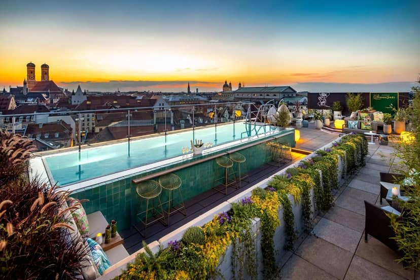 Mandarin Oriental Munich Domes rooftop pool bar event