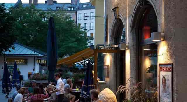 Munich hotel outdoor event, seating, reception.