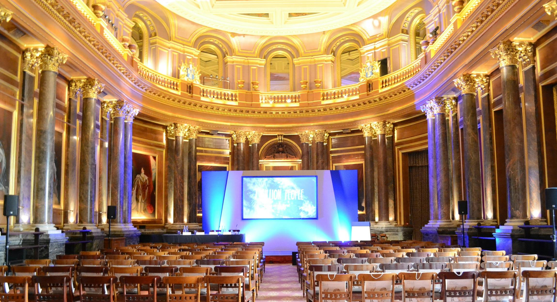 Livery Hall in Drapers' Hall, elegant event space for conferences and meetings.