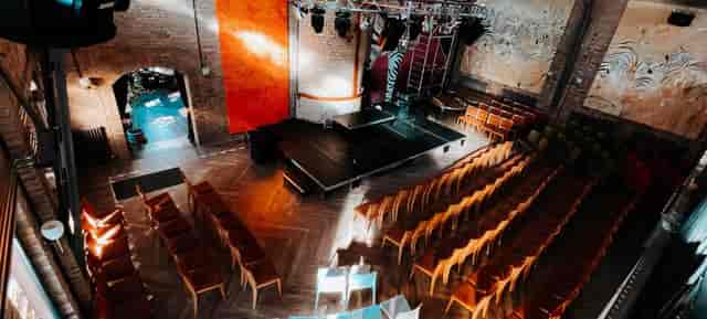 Kesselhaus function room, brick, stage, performance, conference
