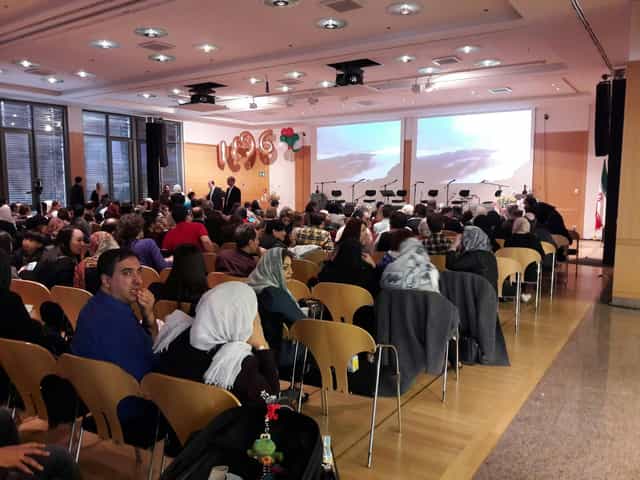 Munich Conference: Saal Franz Josef Strauß, seated event, projection screens
