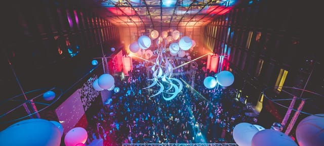 Kameha Grand Bonn gala, aerial lighting, event