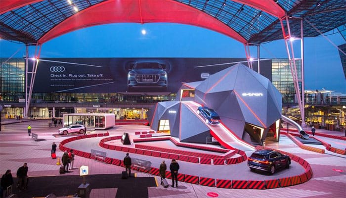 Audi immersive event, Munich Airport, launch, exhibition