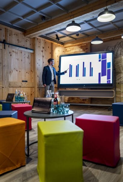 Zirbenstube presentation meeting, modern, collaborative