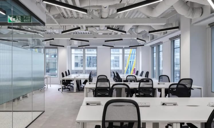 Huckletree Liverpool St meeting room, modern, workshop