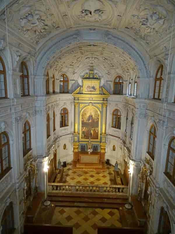 Munich All Saints Church interior, ornate, corporate event, gala.