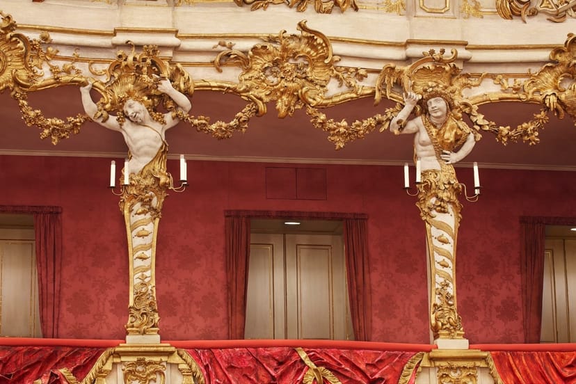 Munich Cuvilliés Theatre gilded ornate red draping gala launch