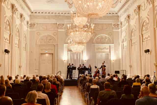 Gala Munich concert, Max Joseph Hall, elegant chandeliers