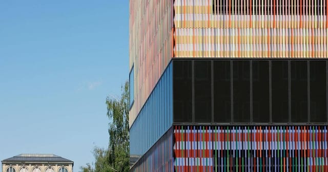 Museum Brandhorst tour, colorful facade, conference, event