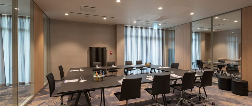 Munich Hilton boardroom meeting, conference, U-shape seating