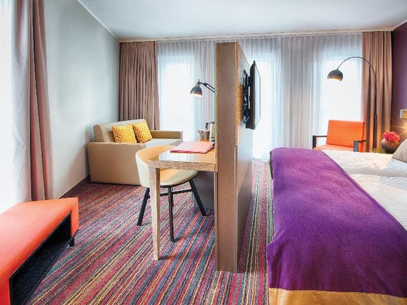 Munich hotel conference room, modern desk, executive retreat, VIP accommodation