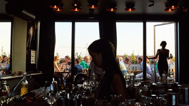 Flushing Meadows bar patio, networking event venue