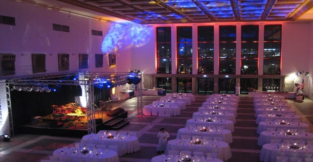 Wappenhalle gala ballroom event stage