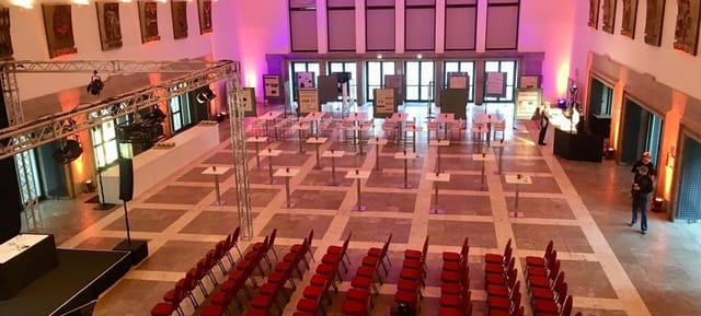 Wappenhalle foyer, reception, conference venue