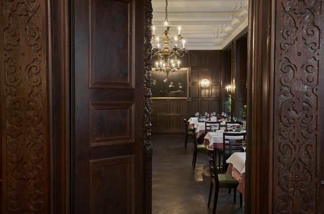 Eden Hotel Wolff Rembrandt Room private dining chandelier