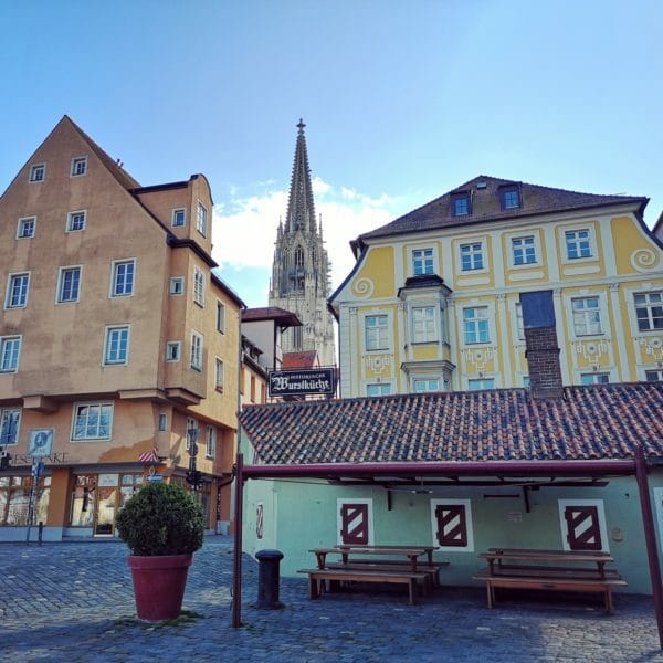 Historic Stüberl at Wurstkuchl, ideal for intimate outdoor dining and authentic European events.
