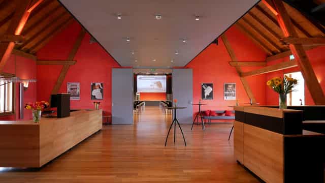 Kleiner Saal at Kloster Fürstenfeld: warm wood venue for corporate events and conferences.
