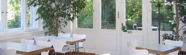 Seidlvilla breakout room with biophilic design for brainstorming and lunch-and-learn events.