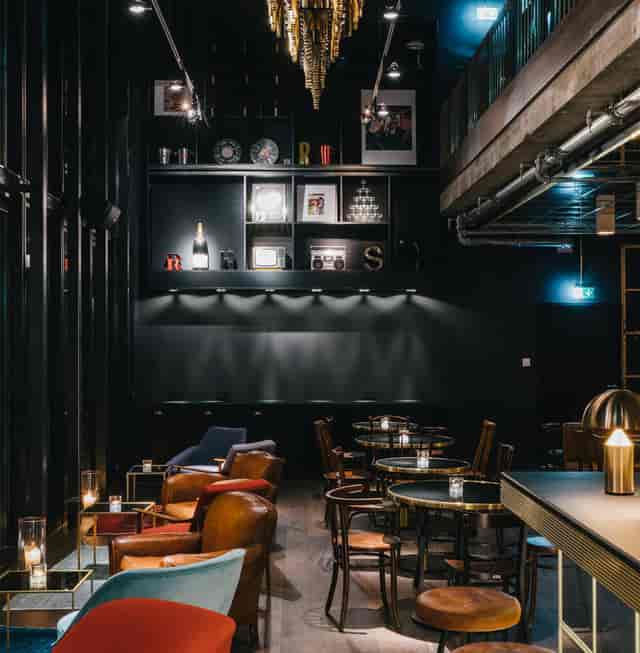 Ruby Lilly cafe featuring industrial decor for intimate networking and VIP hospitality events.