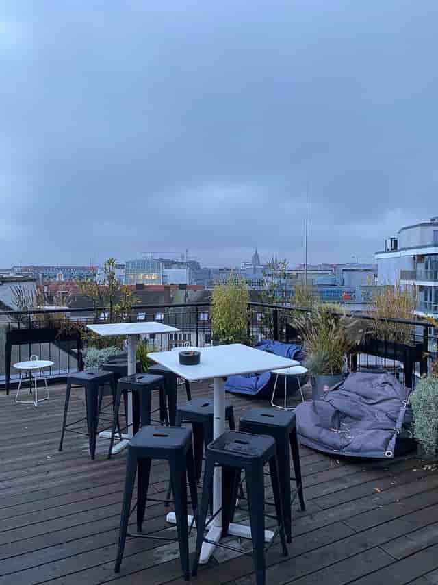 Ruby Lilly rooftop terrace with city views, ideal for outdoor corporate events or private parties.