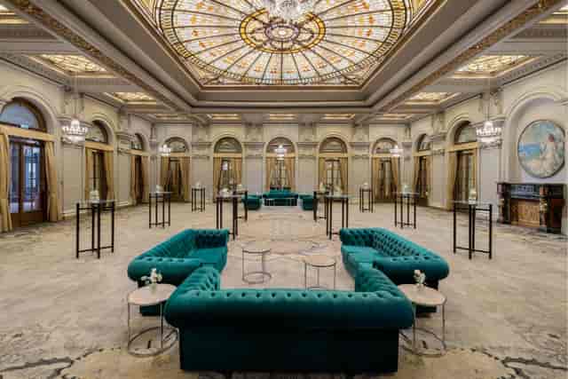 Luxury ballroom with lounge seating for cocktail receptions and networking events at InterContinental.
