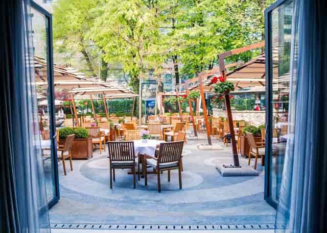 Chopin terrace at InterContinental: versatile event venue with shaded breakout space.