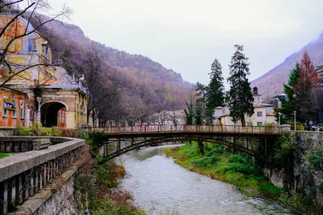 Băile Herculane spa ruins, historic architecture for atmospheric incentive retreat site.